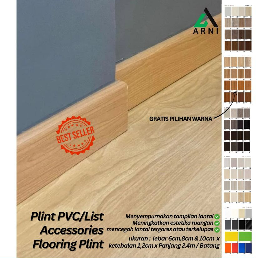 PLINT FULL PVC PADAT | LIST PLINT LANTAI | PLIN LANTAI PADAT PVC | LIST LANTAI PVC SOLID