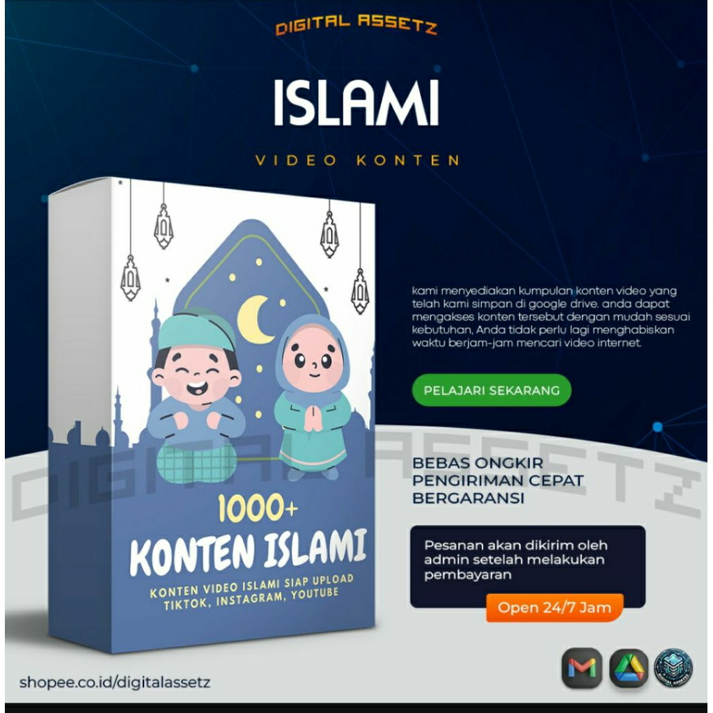 1000+ video konten islami siap upload