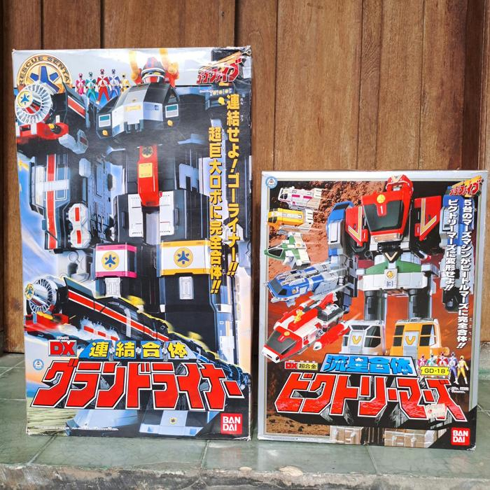 DX Grand Liner & Victory Mars megazord Power Rangers Lightspeed Rescue Figure Original Bandai New -