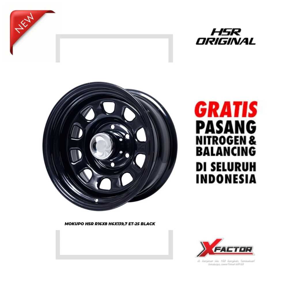 VELG MOBIL R16 HSR MOKUPO HSR R16X8 H 6X139,7 ET-25 BLACK
