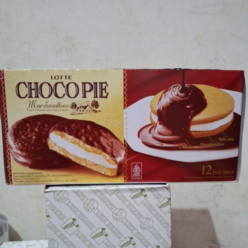 

Lotte chocopie marsmallow box isi 12 pcs