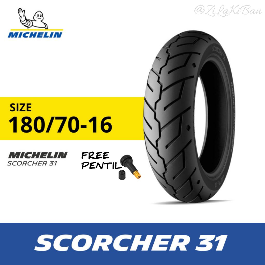 BAN LUAR MOTOR MICHELIN SCORCHER 180/70-16 TUBELESS