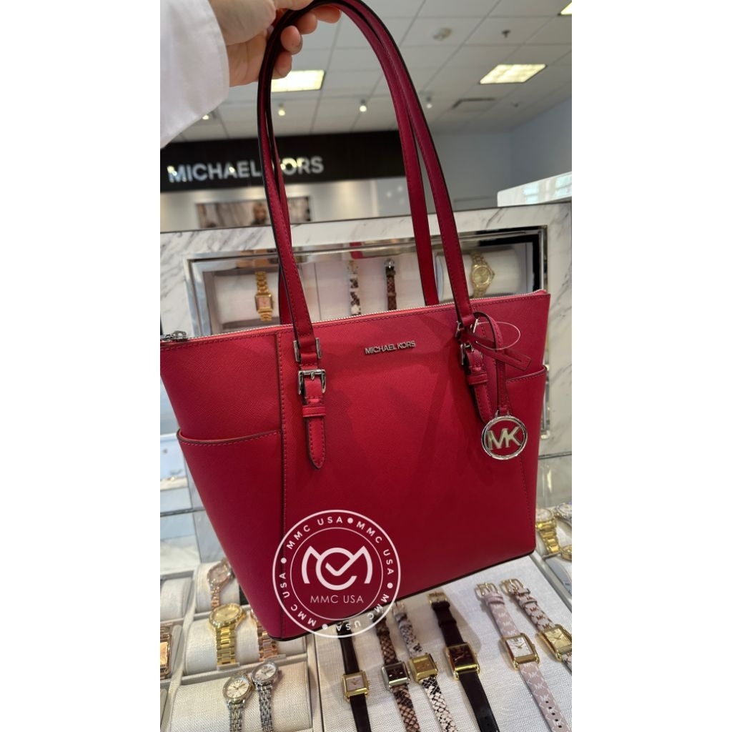 MK CHARLOTTE TOTE LEATHER