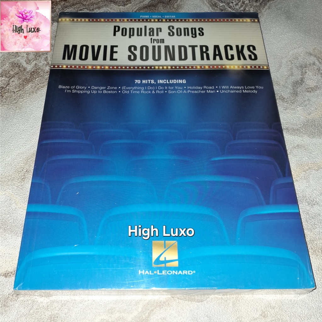 Buku Piano Vocal Guitar Popular Songs From Movie Soundtracks 70 Hits Music Musik English Impor Impor