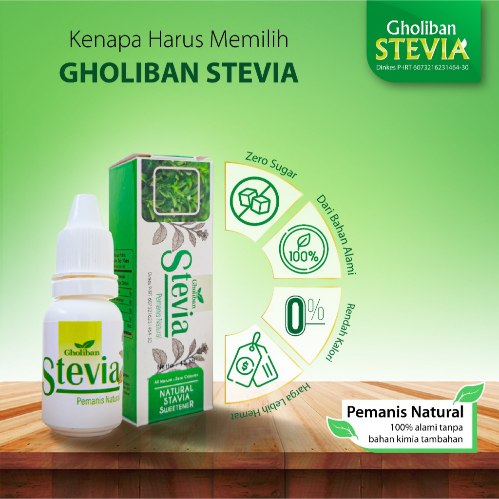 

GHOLIBAN STEVIA Gula Cair Stevia Tetes Sweetener Stevia Nol Kalori