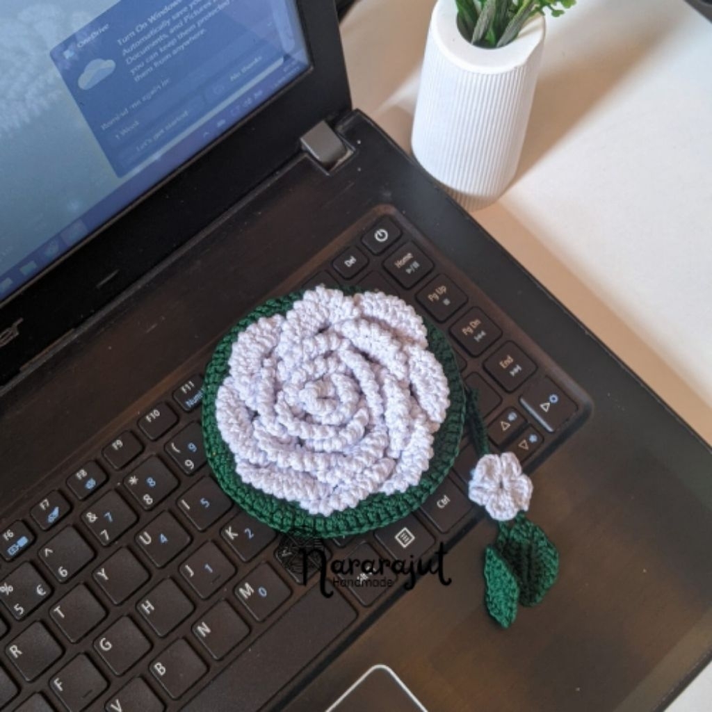 Dompet rajut dompet koin mawar rajutan handmade dompet koin