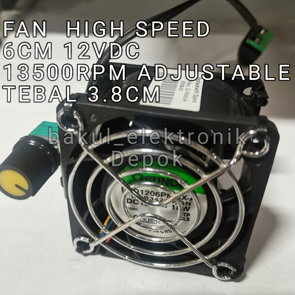 fan dc high speed 12v multi fungsi 13500rpm 6cm