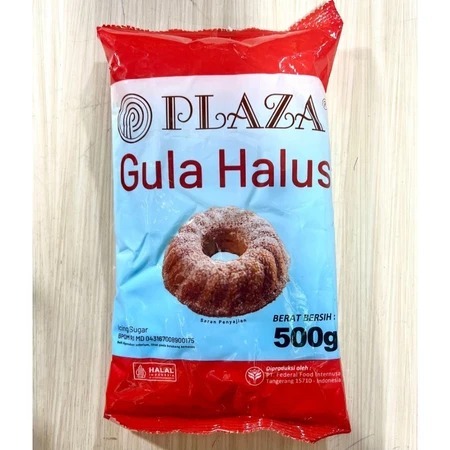 

Gula Halus PLAZA kemasan 500gr - icing sugar gula bubuk halus