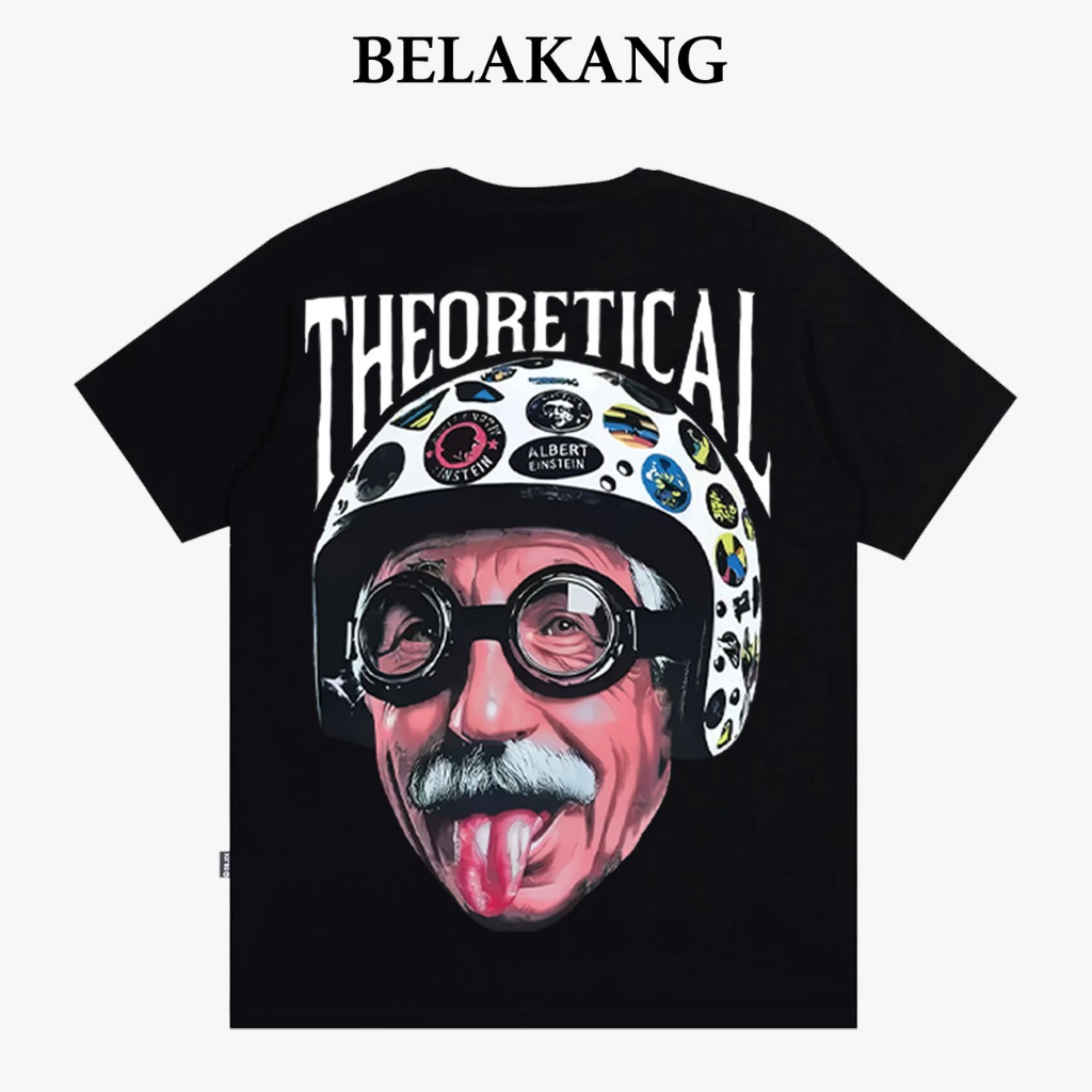 THEORETICAL OVERSIZE T-SHIRT / BAJU KAOS OVERSIZE PRIA DISTRO ALBERT EINSTEIN / KAOS ALBERT EINSTEIN