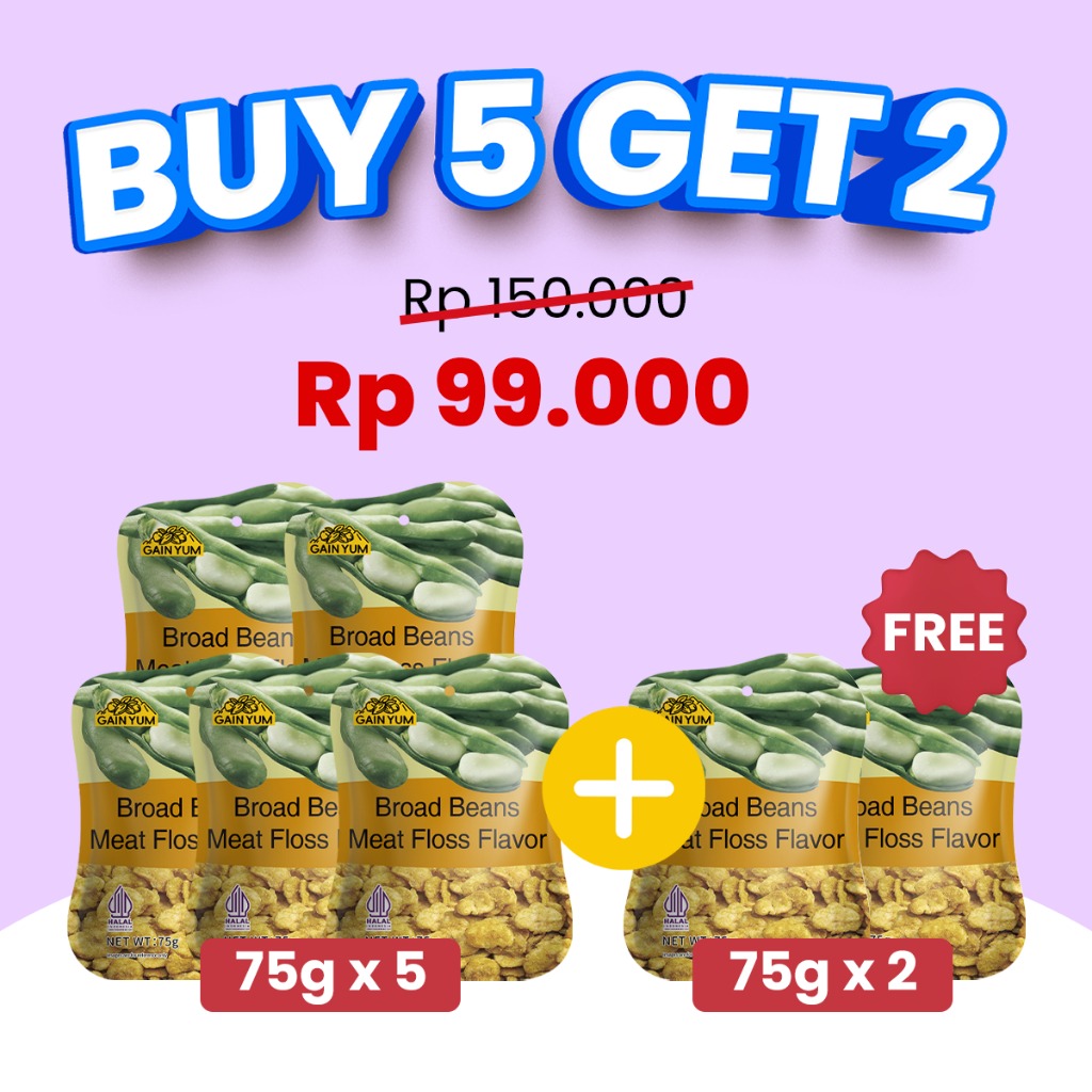 

Gain Yum - Kacang Koro Rasa Abon Sapi Kam Yuens Broad Beans Meat Floss Flavor 75g [Chinese Version]