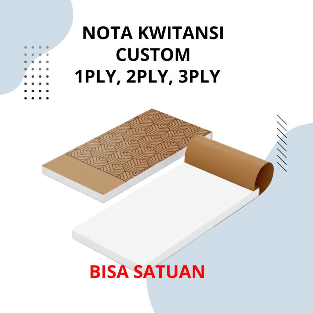Nota Kwitansi Custom 1 Ply, 2 Ply, 3 Ply - Free Design