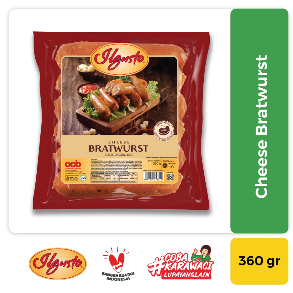 

Sosis Bratwurst Sapi Keju - Ilgusto
