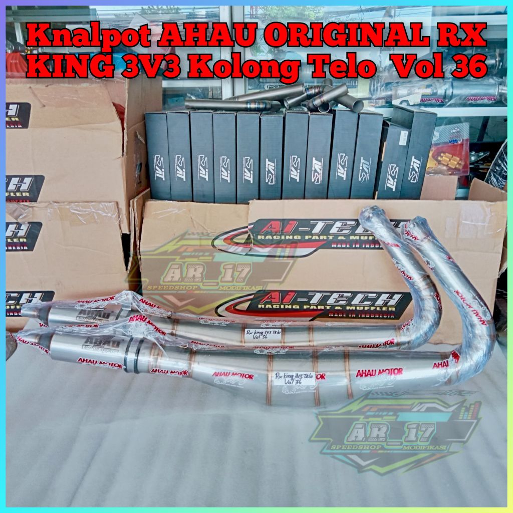 Knalpot AHAU 1 Ahau one ORIGINAL Stainless RX KING RXK kolong Telo 3V3 vol 36 Aitech Abrt 20 Crimpie