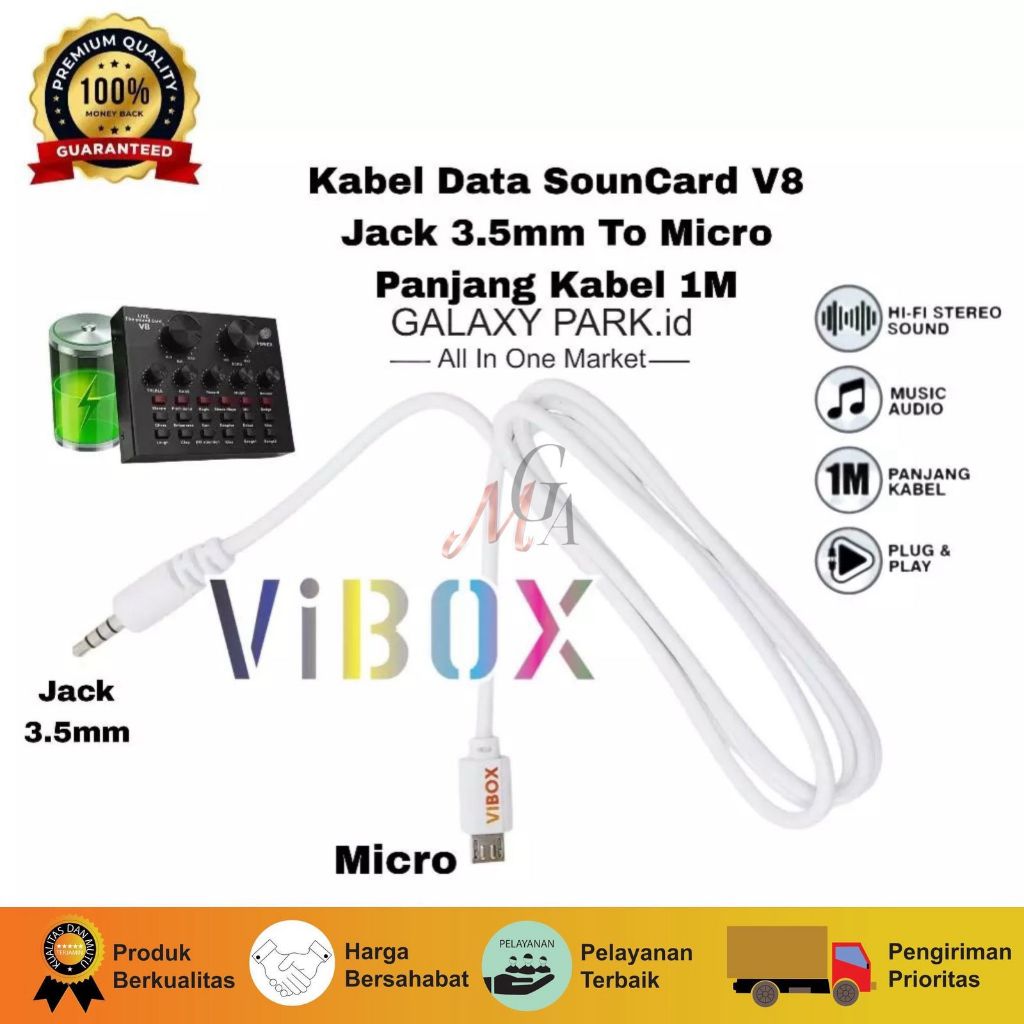 MGA - Kabel Sound Card V8 1Meter Multifungsi Kabel Sound Card Micro 1Meter