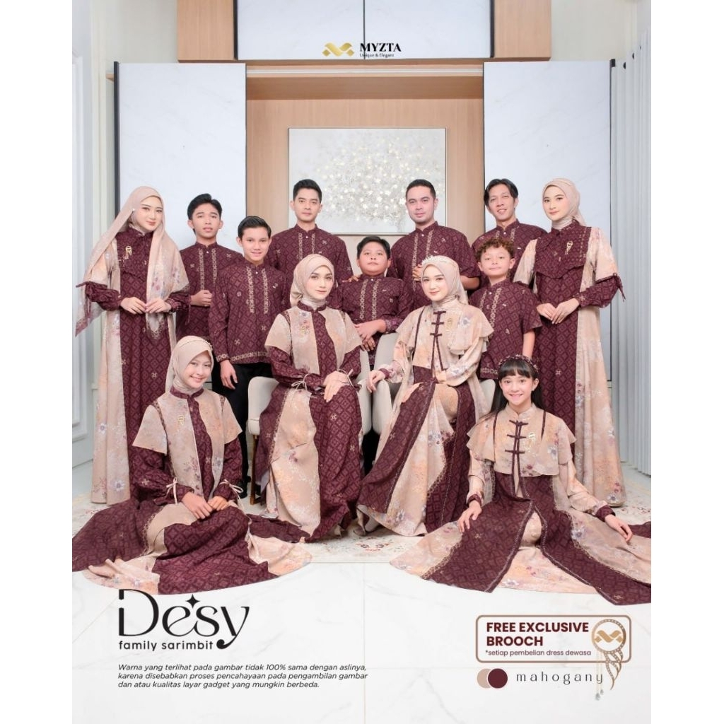 DESY BY MYZTA ORIGINAL | SARIMBIT KELUARGA LEBARAN TERBARU | BAJU COUPLE KEKINIAN | BAJU LEBARAN GAM