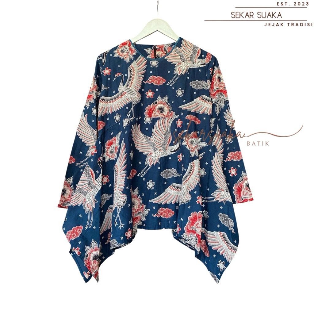 Ananta blus batik Blus batik cantik Atasan batik sekarsuaka