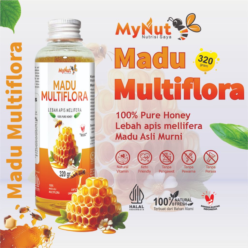 

NATURE ORGANIC MADU MURNI 320 GRAM MADU LEBAH APIS MELIFERA 100% ORIGINAL