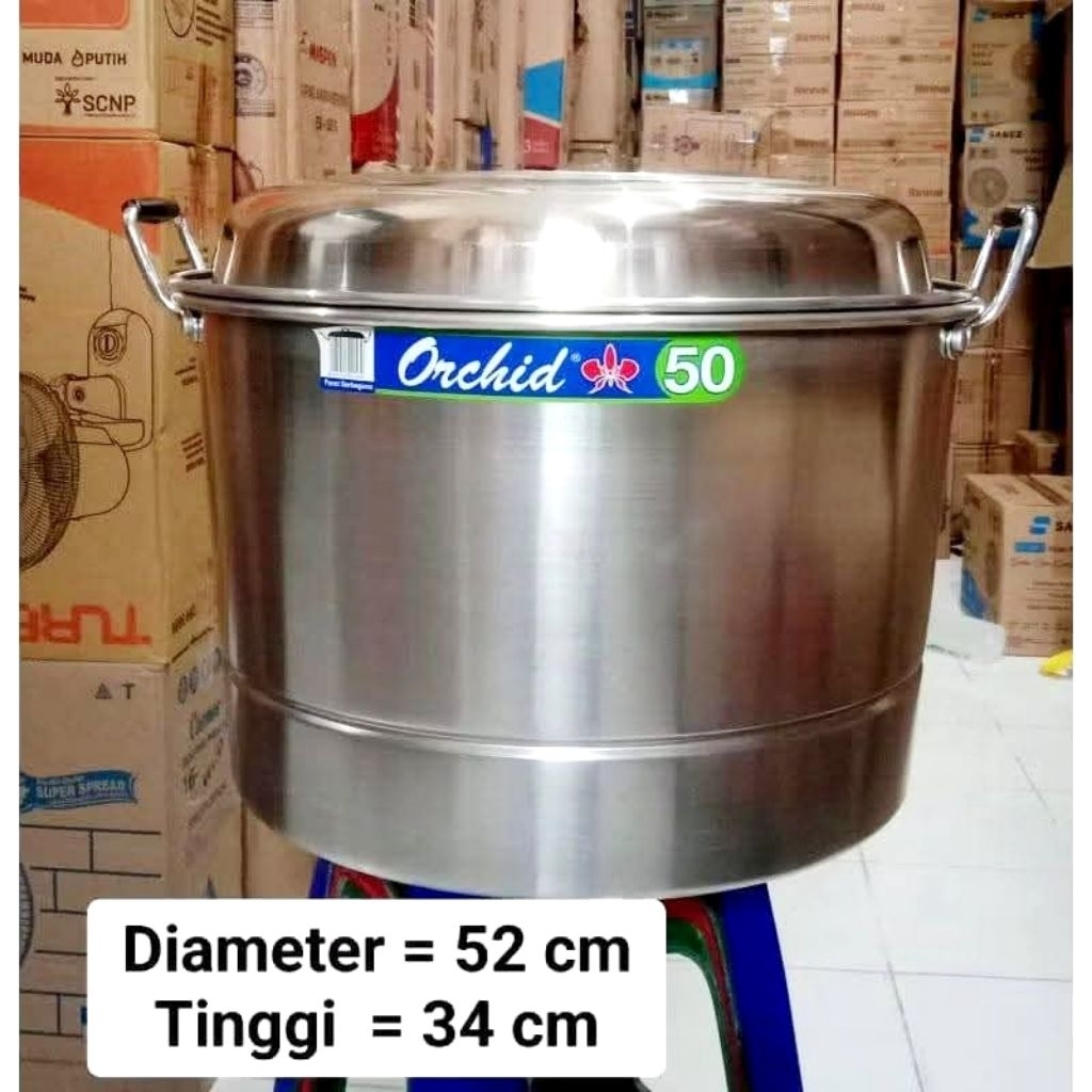 Dandang Orchid Ukuran 50cm Jumbo Besar / Panci Kukus Orchid Jumbo Hajatan 50cm