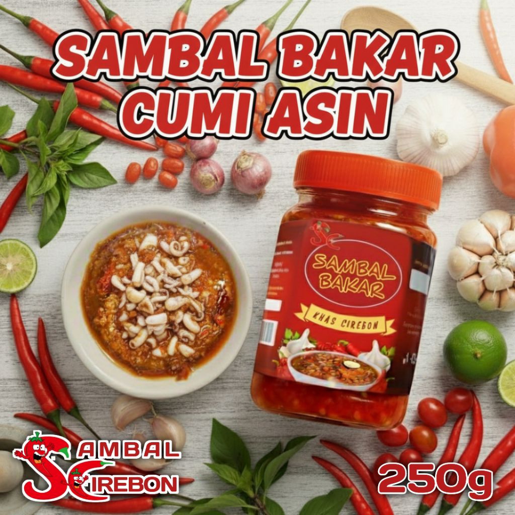 SAMBAL BAKAR CUMI ASIN Nikmati sambal pedas gurih khas nusantara yang dibuat dengan resep tradisiona