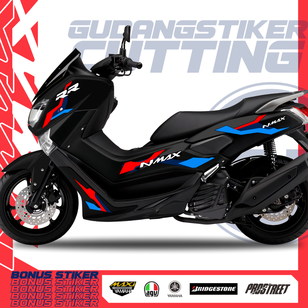 STRIPING NMAX OLD LAMA STIKER LIVERY BMW SIMPEL KEREN HIGHQUALITY