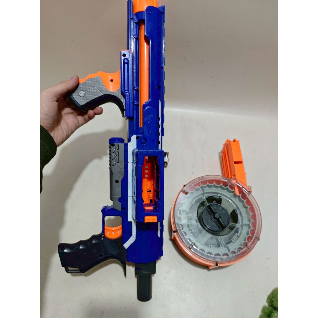 junk macet / jam Nerf rampage drum magazine 35 dart family game blaster dart