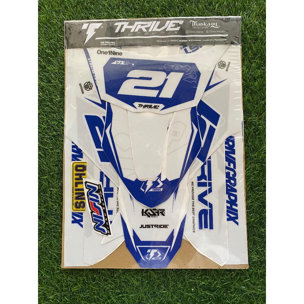 DECAL WR SUPERGLOSY PUTIH BIRU DESIGN SIMPLE FULL BODY BEBAS CUSTOM