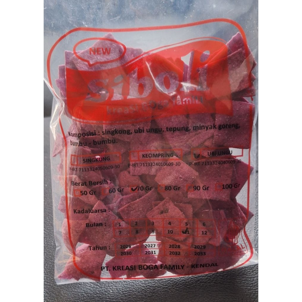 

Keripik ubi ungu 70 gr Siboli