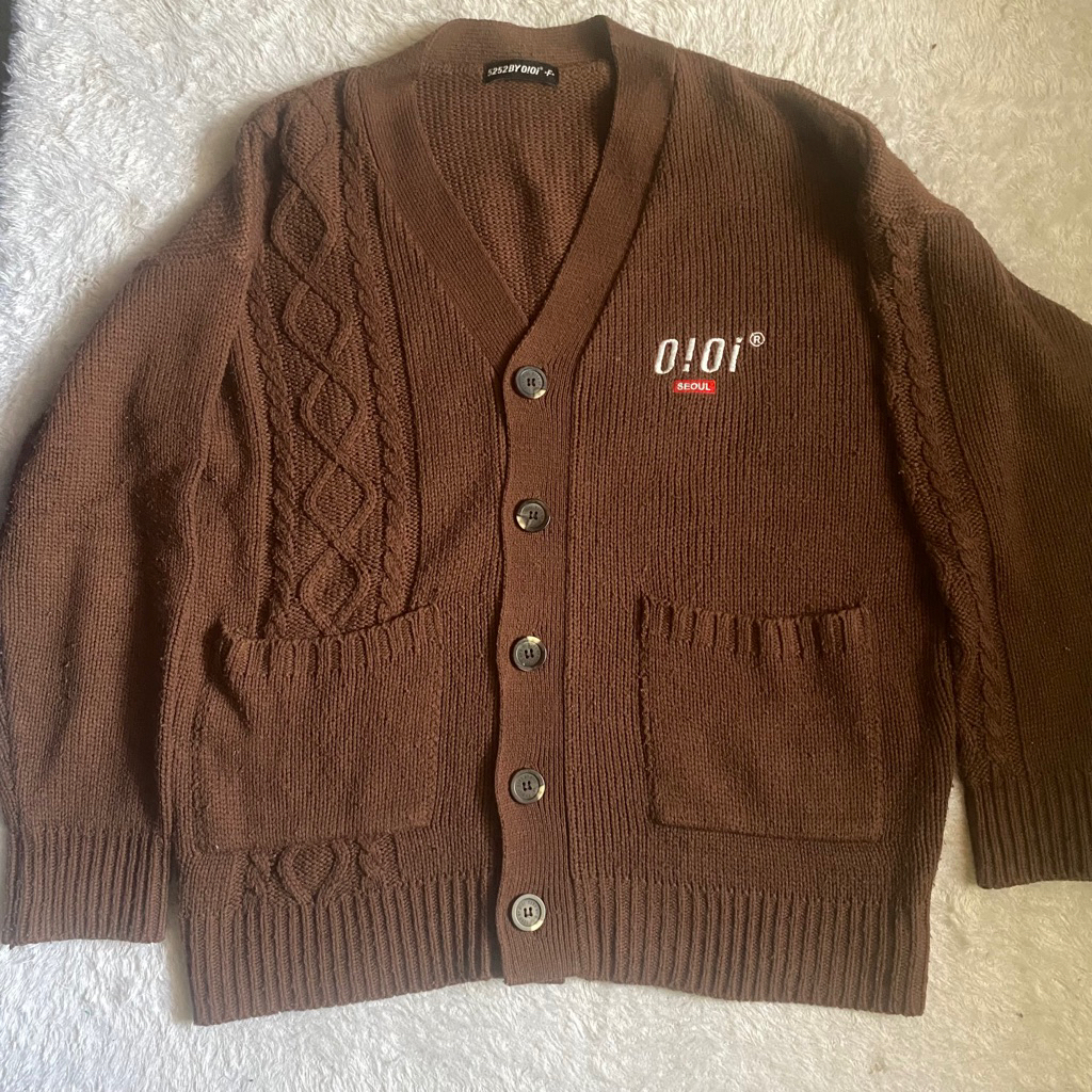 BLAZER rajut oioi original korea tebel bagus warna coklat