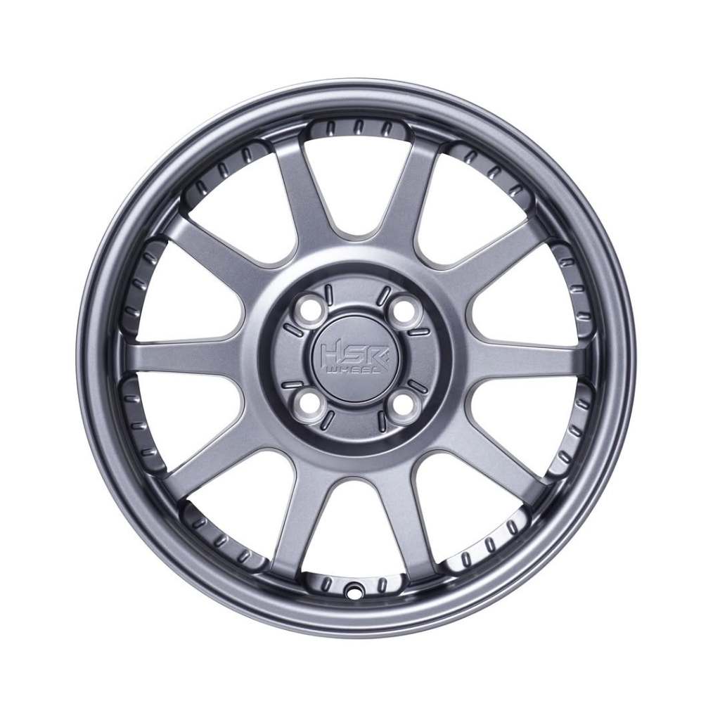 Hsr Wheel - Velg Hsr,Gymkana Boroko R15 H4X100 Semi Matte Grey