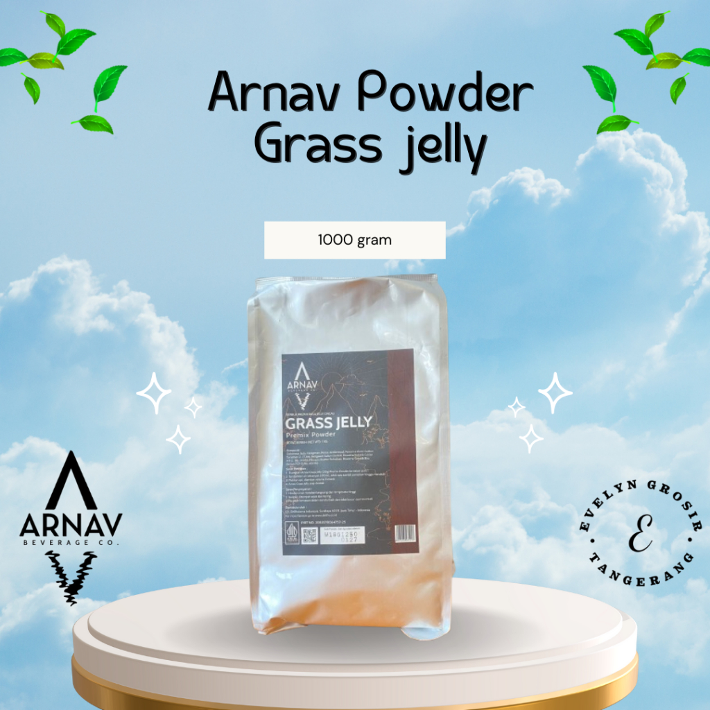 Arnav Grass Jelly 1kg - Bubuk Minuman Grass Jelly