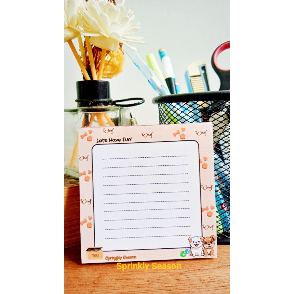 

Memopad Non-Sticky Notes Anjing Lucu 8 cm x 8 cm