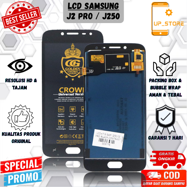 LCD SAMSUNG J2 PRO / TOUCHSCREEN SAMSUNG J2 PRO / J250 ORIGINAL COMPLETE FULLSET COMPATIBLE