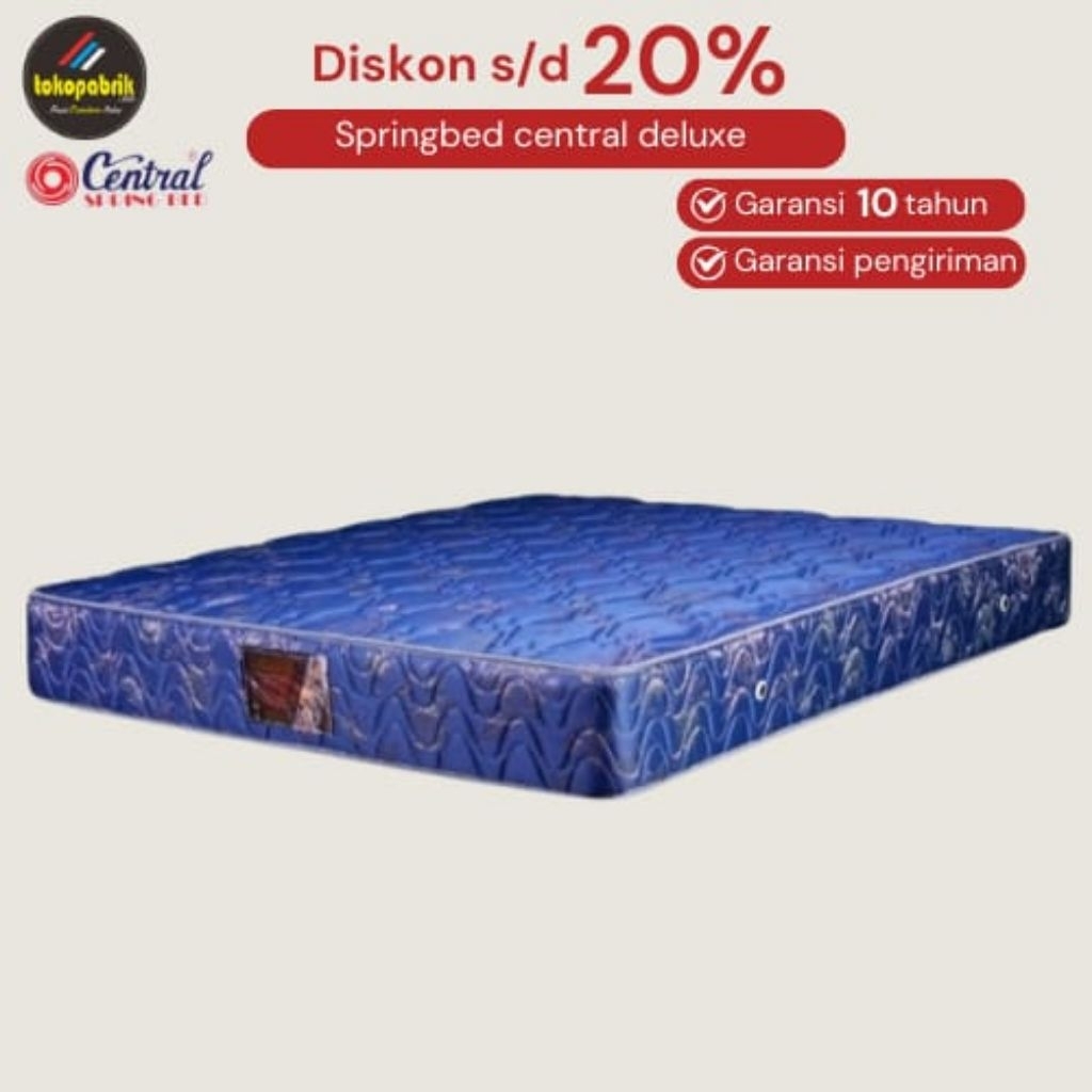 Springbed Central Deluxe 160x200 / Kasur Spring bed Central No. 2 Murah Ciamis Tasikmalaya Cirebon T