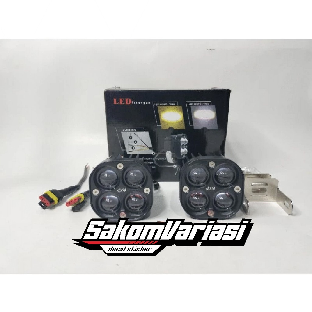 L4Z | Lampu Tembak Sorot Laser Gun 4D Cwl L4z Shinagawa Super 4x4 Laser Putih kuning