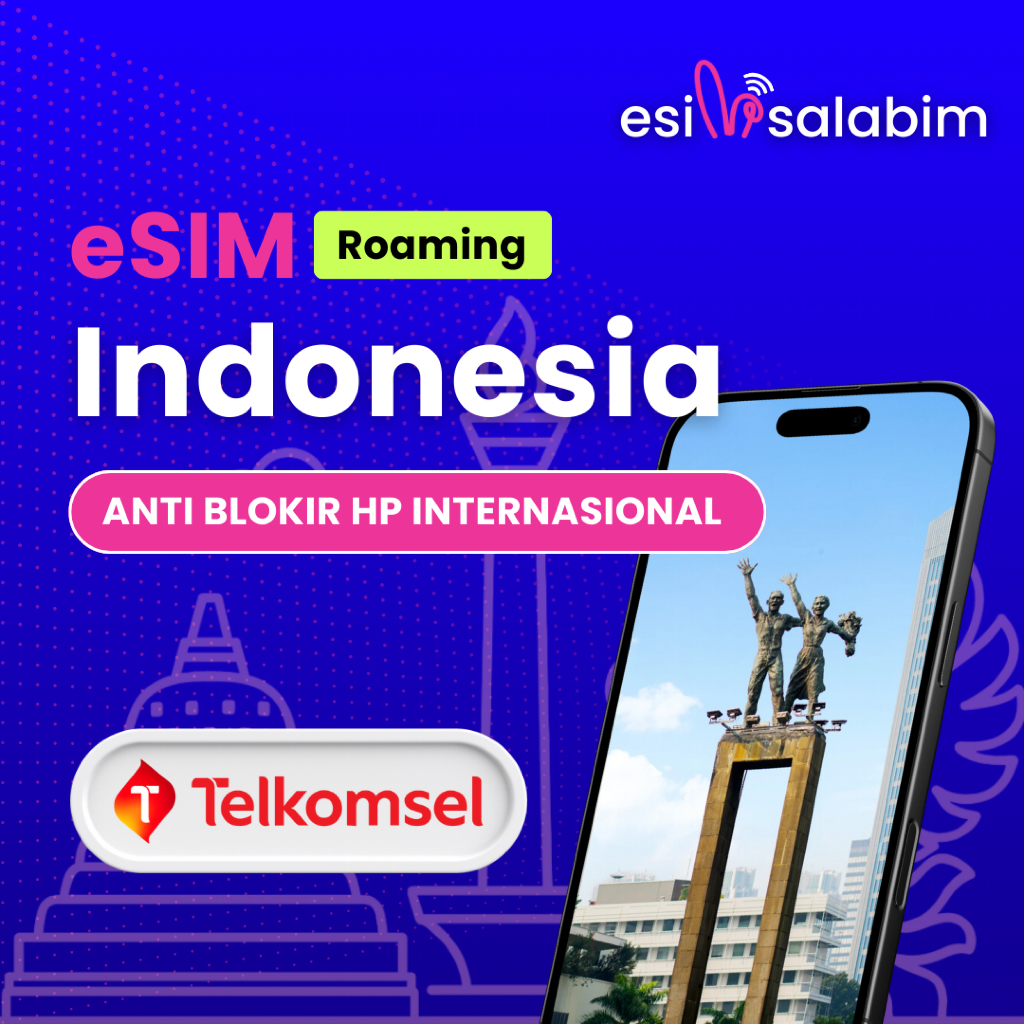eSIM Roaming Telkomsel Indonesia Untuk HP Inter Tanpa IMEI. Auto Kirim 24/7