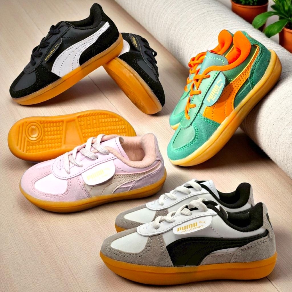 Sepatu Anak Perempuan Puma Palermo peach Cream Sneakers