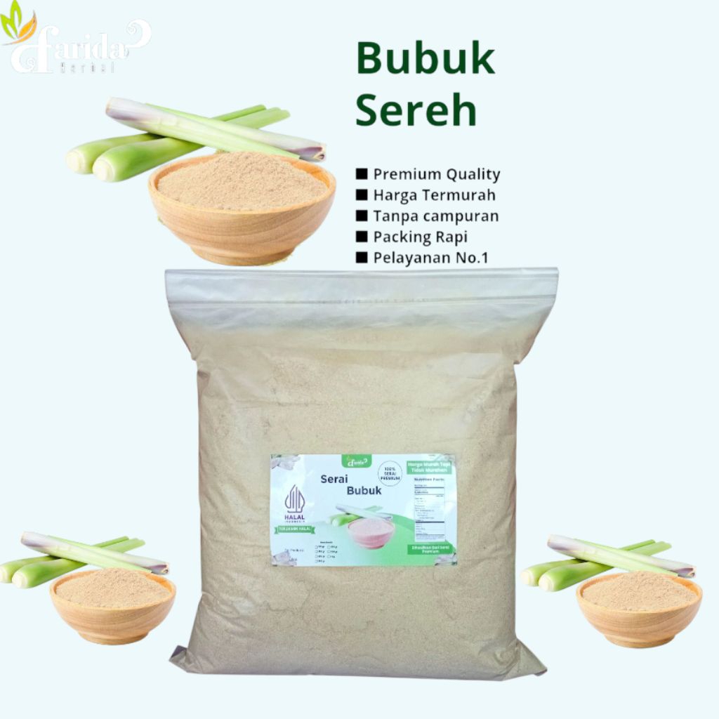 

Serai,Sereh Bubuk Murni 250gram/Asli Murni Serai Bubuk 250gram
