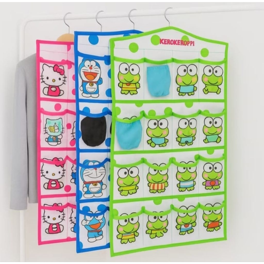 RAK KAOS KAKI CELANA DALAM GANTUNG / RAK GANTUNG KARAKTER / TEMPAT PENYIMPANAN KAOS KAKI CELANA DALA