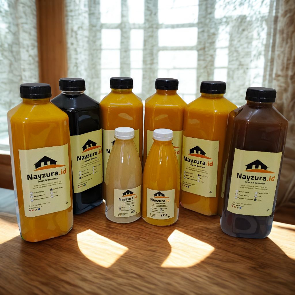 

Nayzura.id | Jamu Tradisional | Jamu Rempah Rempah | Jamu Gendong | Ukuran 1L dan 350 ml | Variasi ( Kunyit Asem | Jahe | Beras Kencur | kunyit Tawar | Sirih | Pahitan