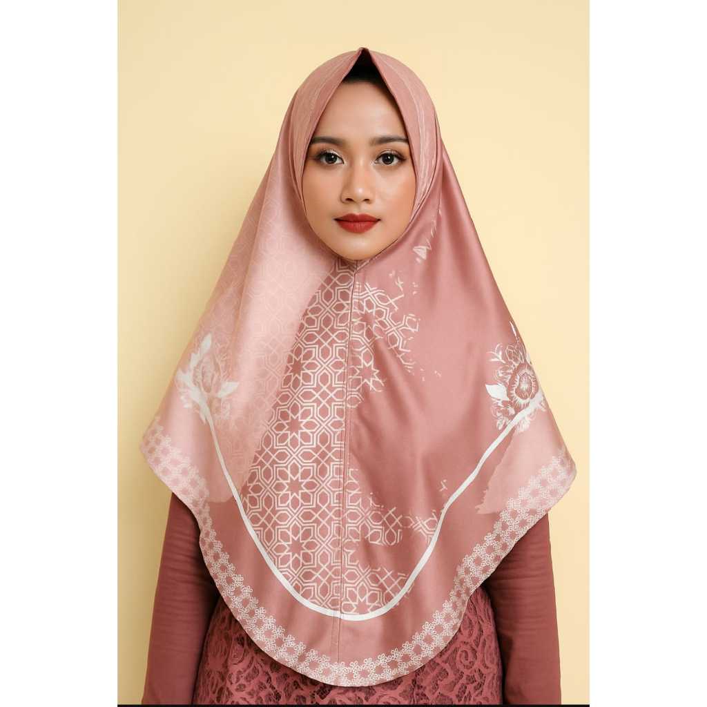 Bergo printing premium / Bergo instan Daily Jersey Motif Printing edisi Kemerdekaan /  bergo abstrak