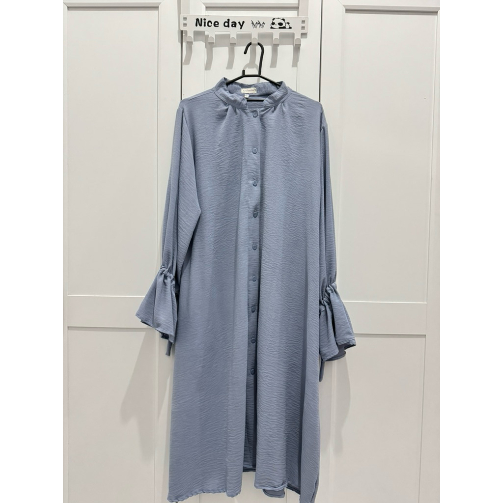Qiana tunik by Safalunaku | Midi dress simple | crincle premium | tunik baby blue