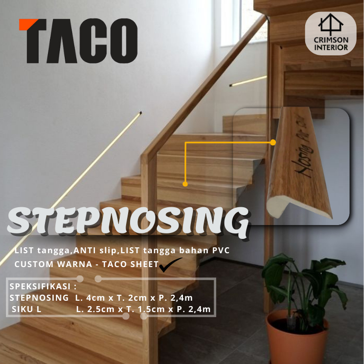 STEP NOSING / LIS TANGGA / ANTI SLIP / LIST TANGGA BAHAN PVC