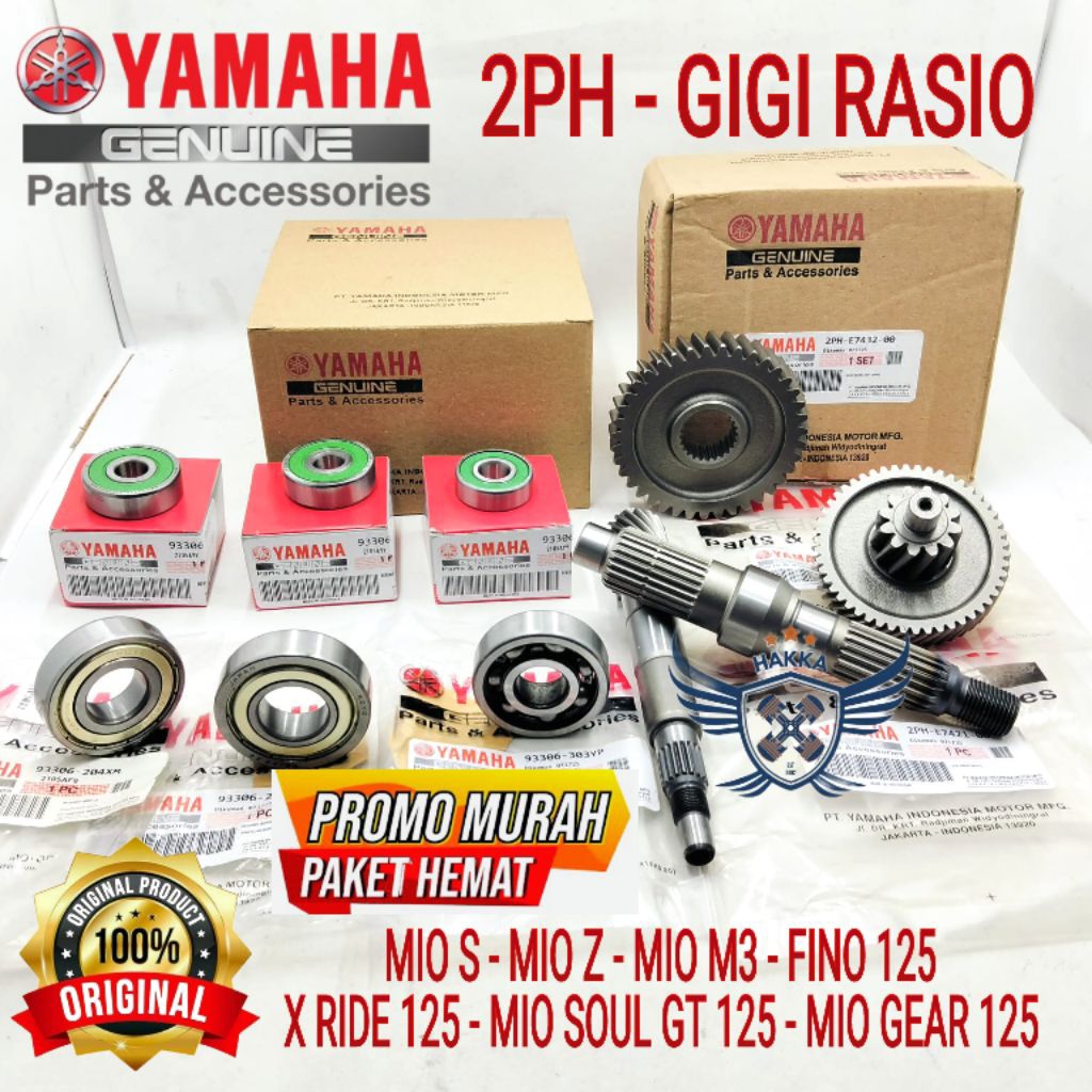2PH ORIGINAL GIGI RASIO + BEARING KOMPLIT YAMAHA MIO Z, GIGI RASIO YAMAHA MIO S, GIGI RASIO YAMAHA M