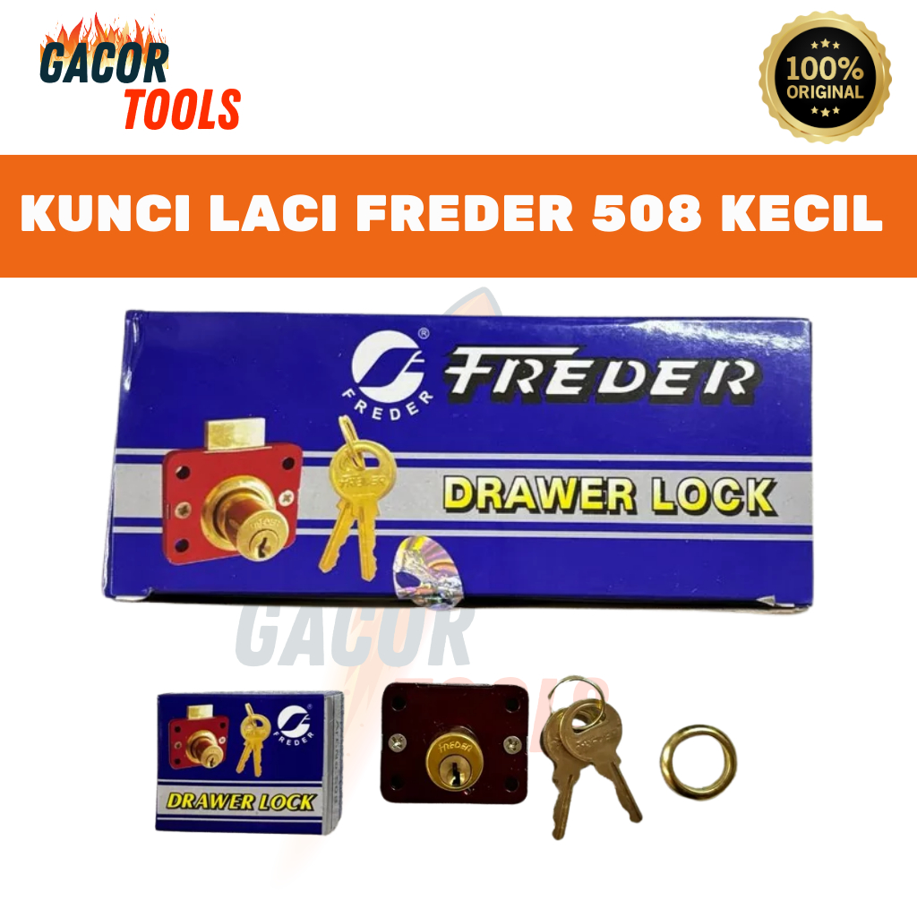 Kunci Laci FREDER 508 Kecil Original ASLI / Kunci Lemari / Kunci Loker / Lemari Kayu Alumunium Drawe