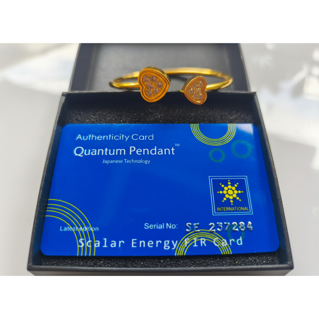 Gelang Quantum Pendant Teknologi Jepang | Gelang Energi Scalar FIR Kesehatan | Perhiasan Terapi Kese
