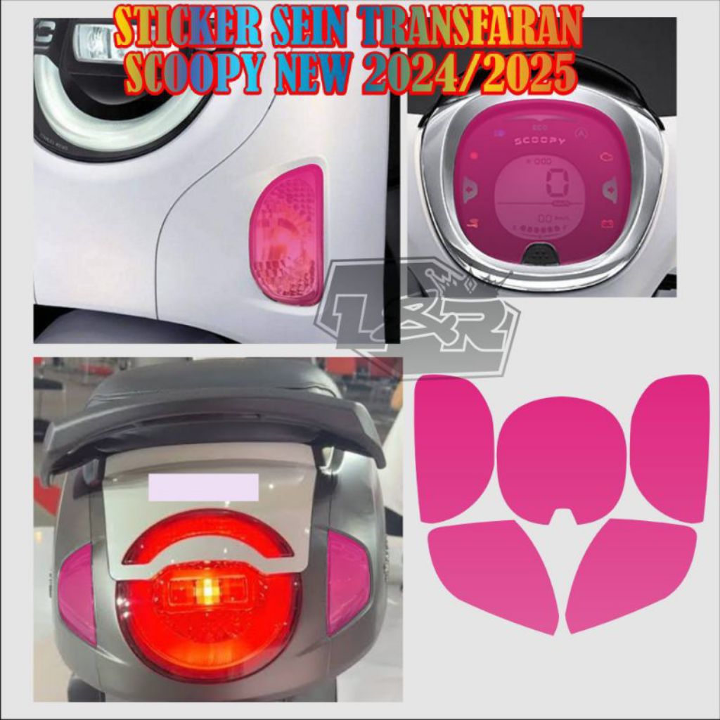 Sticker variasi pelindung mika lampu sein dan spidometer scoopy 2024-2025