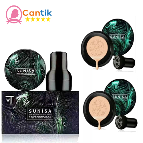 BB Cream Cushion Glowing Waterproof – Foundation Tahan Lama, Halus & Ringan