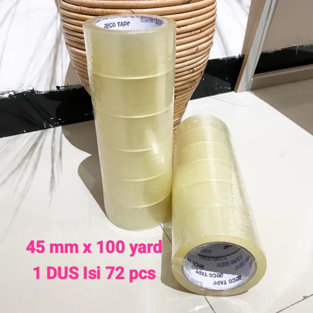 LAKBAN BENING ISOLASI 45MM x 100 YARD PREMIUM SELOTIP 45x100 SLOTIP