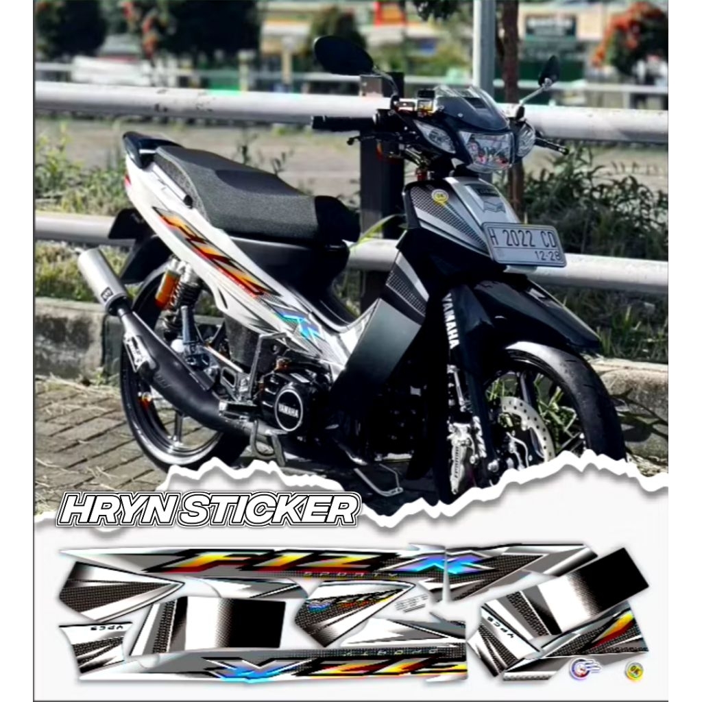 striping fizr hitam putih premium - striping fizr merah premim - striping bodi fizr - sticker fizr