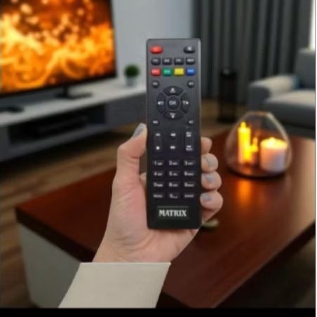 REMOTE REMOT STB RECEIVER DVB-T2 MATRIX APPLE HD MERAH